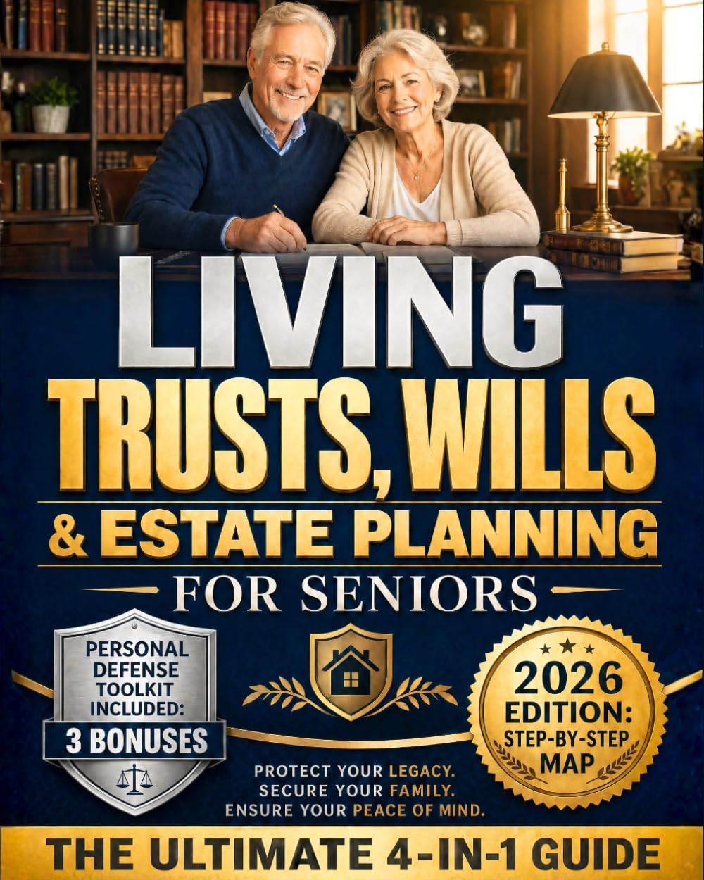 Living Trusts, Wills & Estate Planning for Seniors - The Ultimate 4-in-1 Guide: Avoid Probate, Stop Chaos & Shield Assets from LTC Costs. Protect Your ... with the Step-by-Step Personal Defense Map.