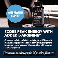 Vista 7 de Saw Palmetto 500 mg y L-Arginina 500 mg – Salud de la próstata y suplementos de óxido nítrico para hombres – 60 unidades – Apoyo a la función