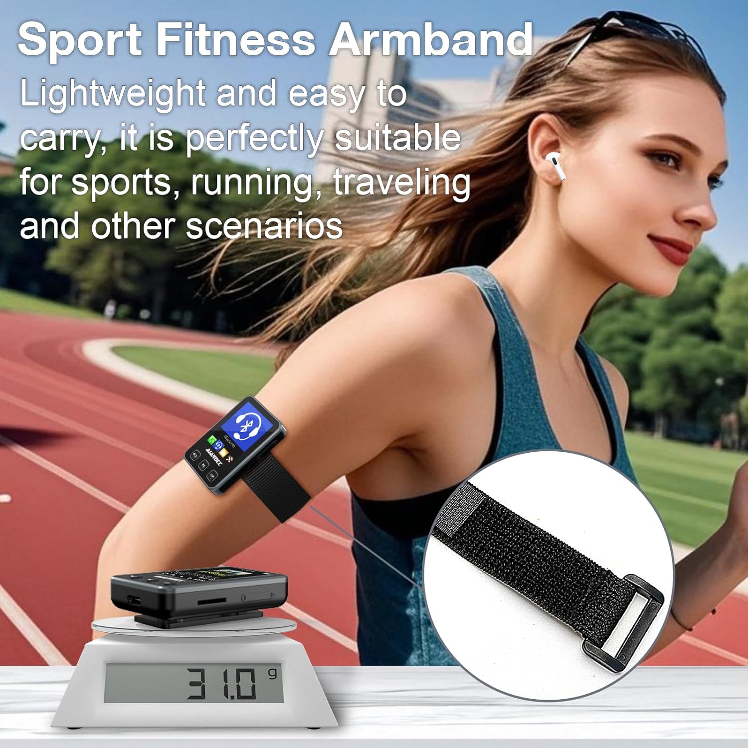 Mp3 Player with Bluetooth 5.3, HiFi Music Player with Sports Clip and Armband, 1.77-inch TFT Color Screen, 32GB mp3 Player for Kids Adults, Earphones Included, TF Card can be Inserted - Image 6