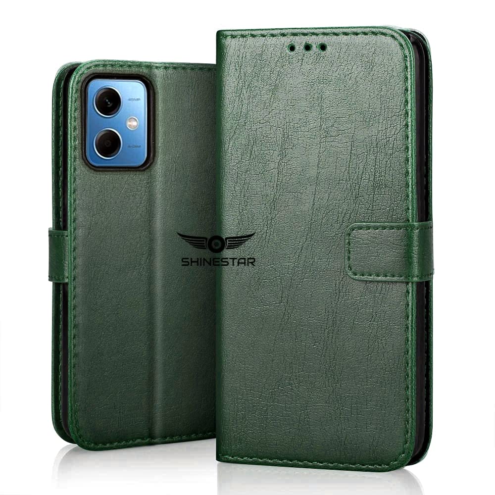 SHINESTAR Redmi Note 12 5G Flip Back Cover | PU Leather Flip Cover Wallet Case with TPU Silicone Case Back Cover for Redmi Note 12 5G - Unique Green (B0BTBS576J) Amazon Price History, Amazon Price Tracker