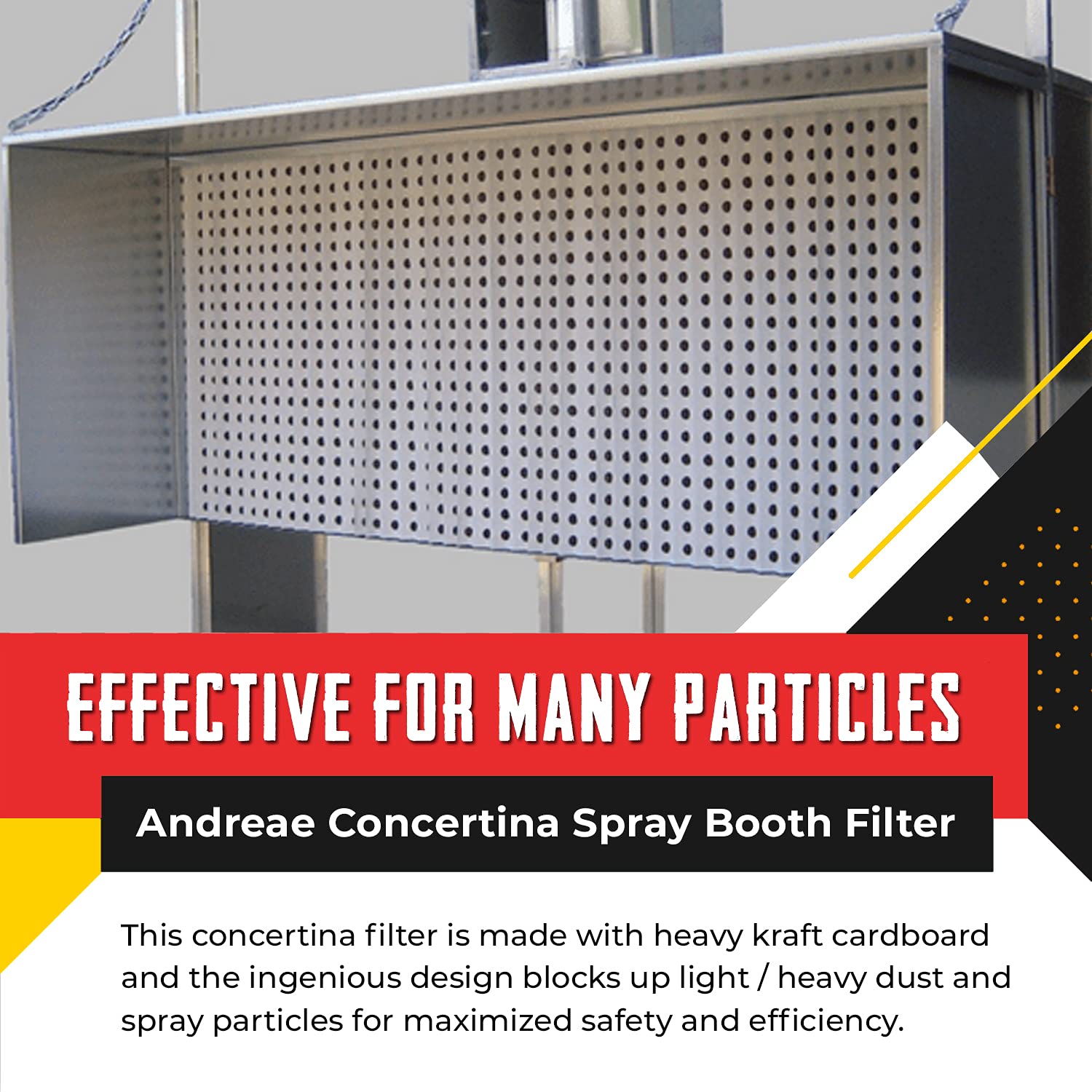 Andreae Concertina Spray Booth Filter Captures Liquids/Spray/Solids 0