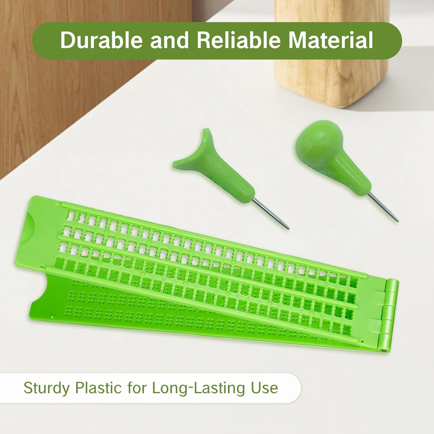 Braille Slate and Stylus Writer Kit Label Maker Typewriter Machine Learning Tools for Beginners Alphabet Board Printer Paper Labeler 4 Lines 28 Cells Fingerboard Writing Kit