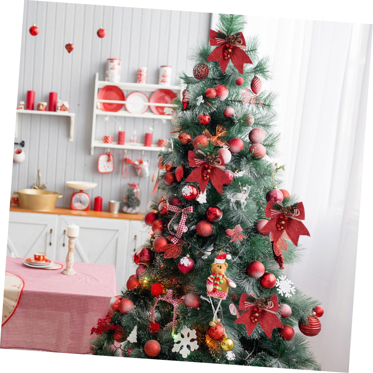 MAGICLULU 16 Uds Arco De Cono De Pino Decoración Colgante para Árbol De Navidad Lazos Navideños para Árbol De Navidad Lazos Decorativos De Navidad Lazos Navideños Regalos Mini Cuerda