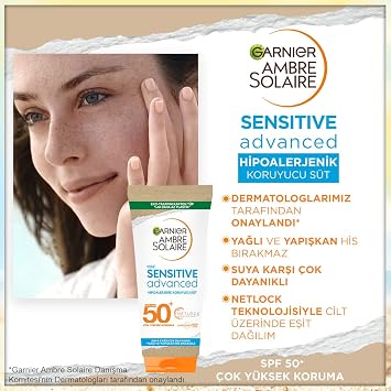 Garnier Ambre Solaire Sensitive Advanced Hipoalerjenik Güneş Koruyucu Süt SPF50+ 175ML