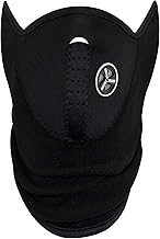 TRIXES Half-Face Balaclava and Neck Warmer – Fleece and Neoprene Balaclava for Snowboarding, Skiing, Airsoft, Motorcycles, etc., Black