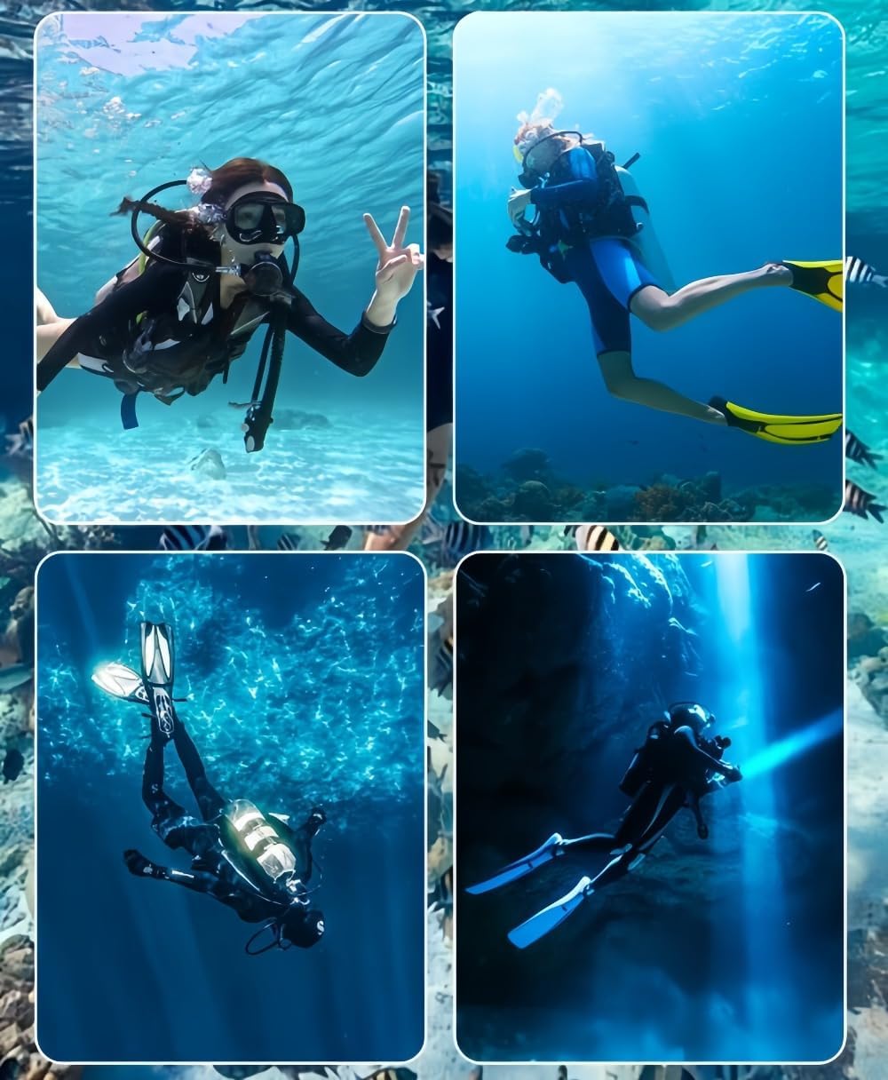 RoastMeダイビングフィンシュノーケリングフィンフィンゴム軽量収納排水孔初心者向け男女兼用水没防止滑り止めフリーダイ水泳トレーニ