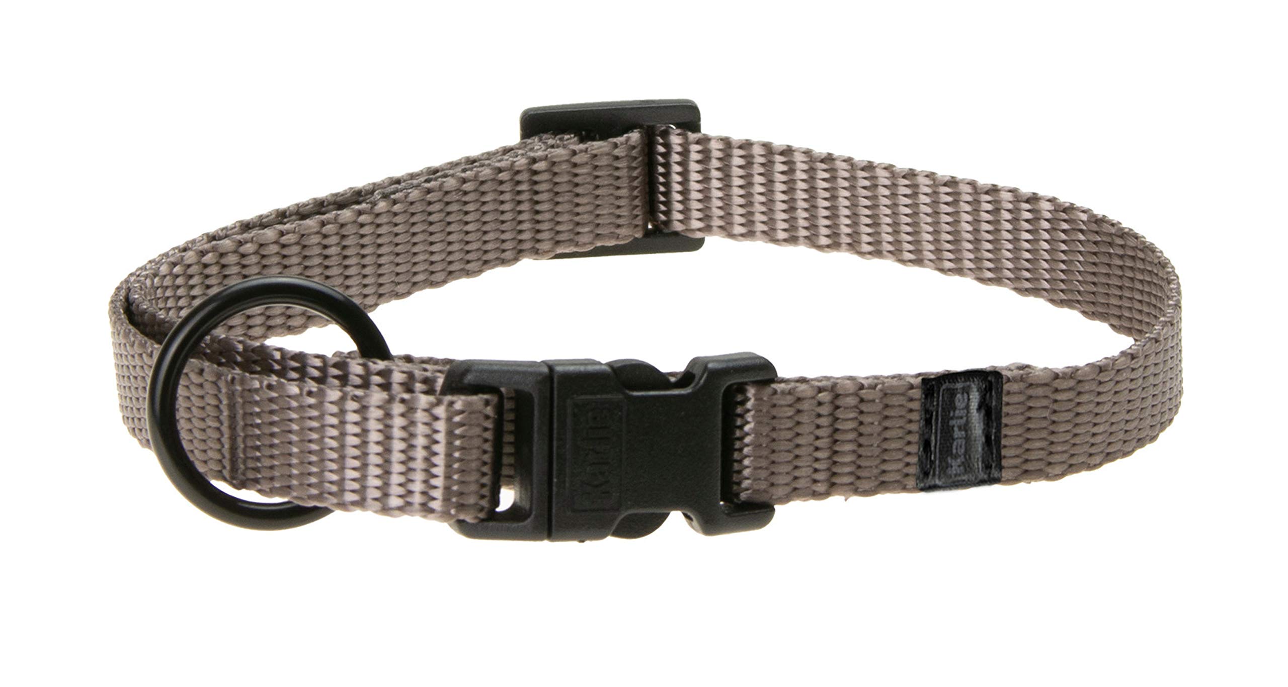 Karlie 63872 Plus Collar, 10 mm, 20-35 cm, Gris, Ajustable con Cierre de Seguridad, XS
