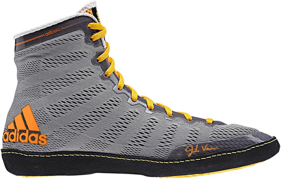 adidas Adizero Varner Wrestling Shoes - Grey-Black-Gold - 15