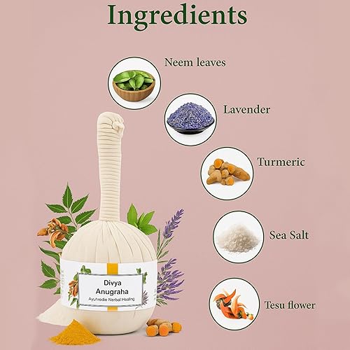 Miniatura 2 de Masajeador manual de hierbas ayurvédicas 100% naturales, alivio del dolor, rodilla, relajación muscular, cuello, espalda, piernas, aumenta la