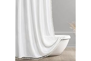 Awellife Cream White Boho Shower Curtain Set: The Perfect Shabby Chic touch...