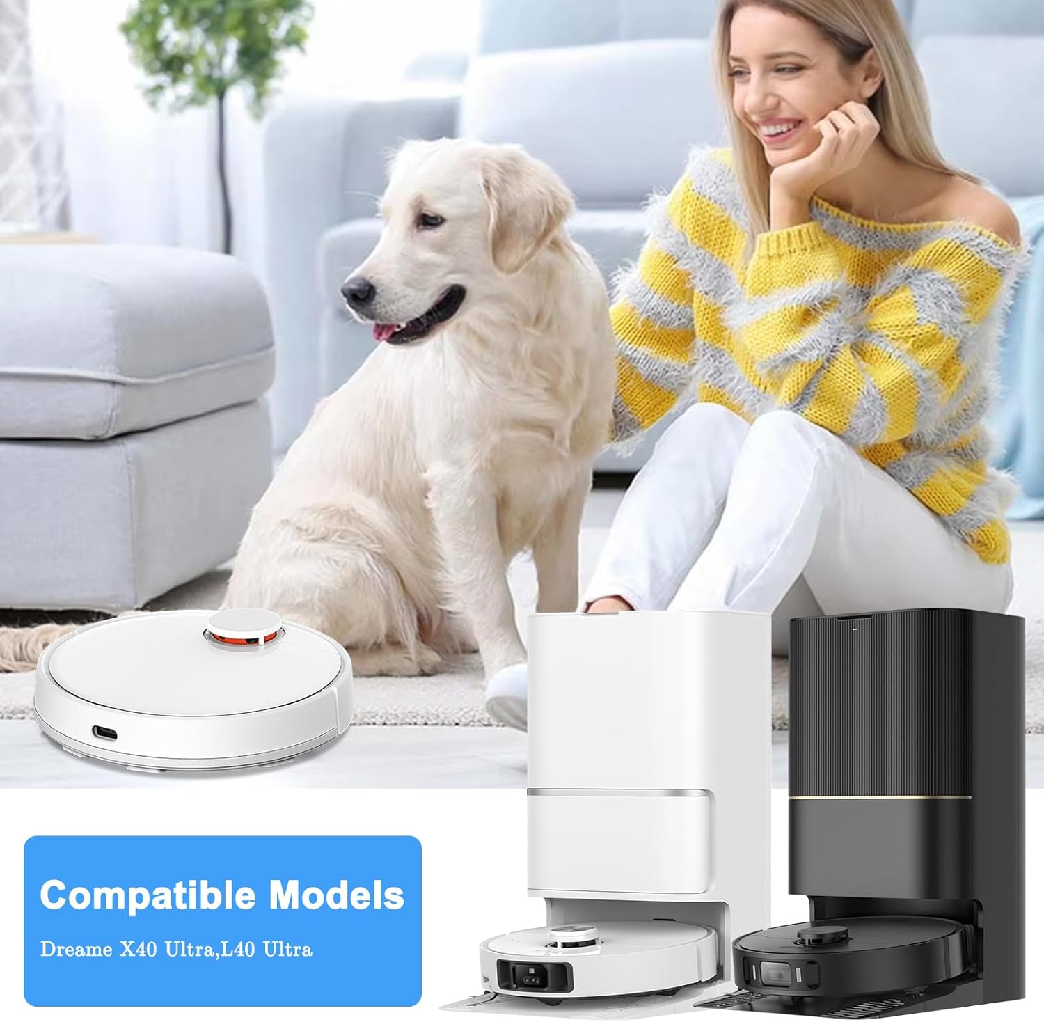 Dreame X40 Ultra/ L40 Ultra掃除機用交換部品31個、メインブラシ2本、HEPAフィルター6個、ダストバッグ