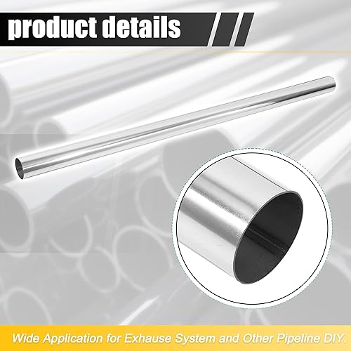 Miniatura 70 de X AUTOHAUX Straight 4" OD 35" Length DIY Custom Mandrel Exhaust Pipe 4 Inch Tube Pipe T304 Stainless Steel Universal Fit