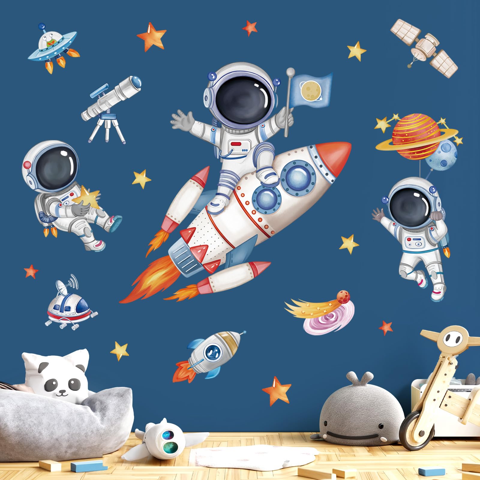 Estrellas Techo Habitación Niños Pegatinas De Pared De Nave Espacial Y  Planetas - Tamaño Grande Para Dormitorio Infantil | Decoración Divertida  Pegatinas Pared, image size:1600x1600