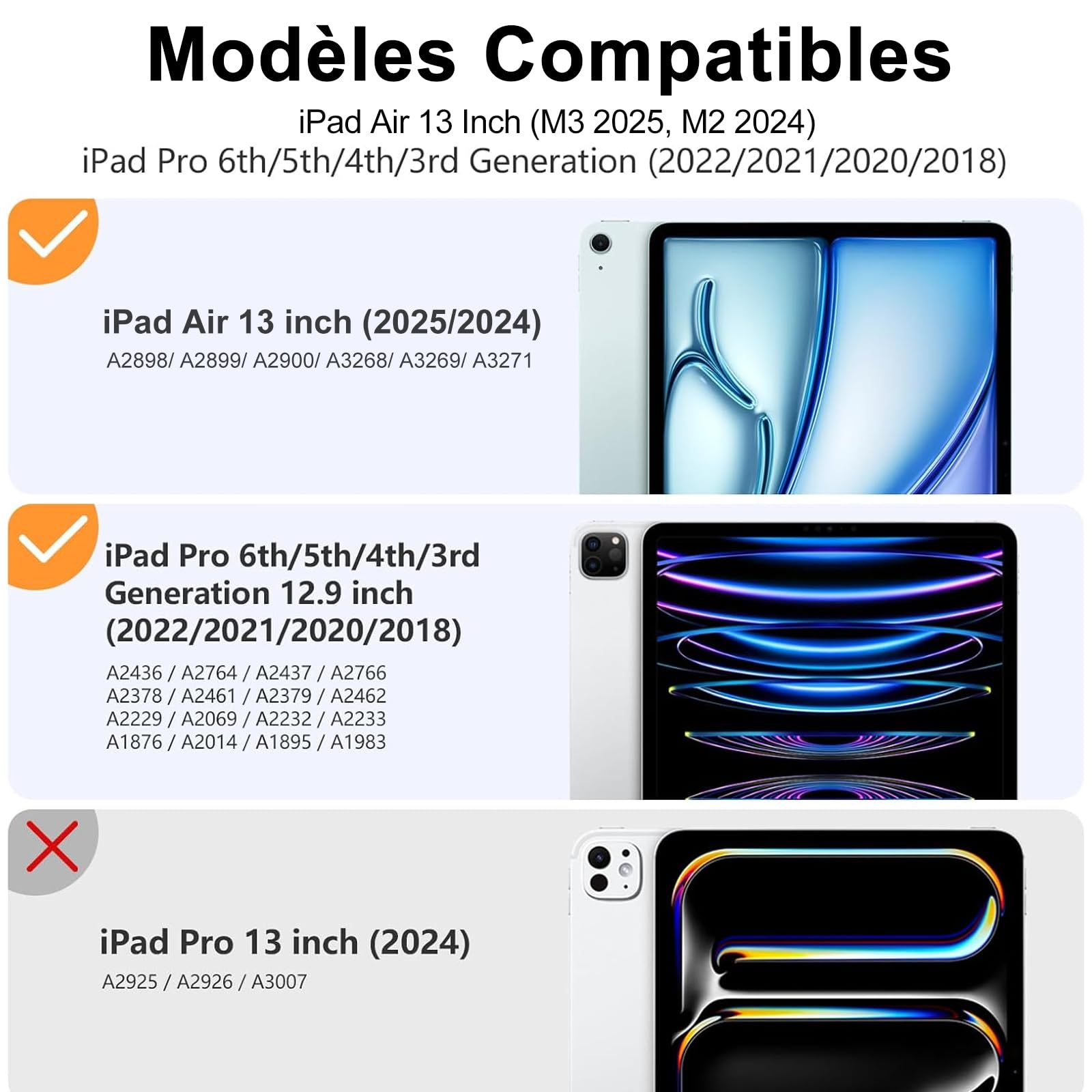 Coque Clavier pour iPad Air 13 Pouces(M4 2026, M3 2025, M2 2024) et iPad Pro 12.9 Pouces(6e/5e/4e/3e Gén), AZERTY Français Housse Clavier Bluetooth Magnétique Détachable avec Porte Crayon, Jaune Clair