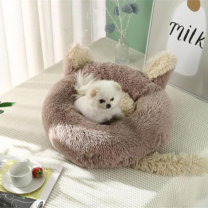 Cama para Perro Pequeño 40cm con Orejas y Cola Multicolor miniatura 9