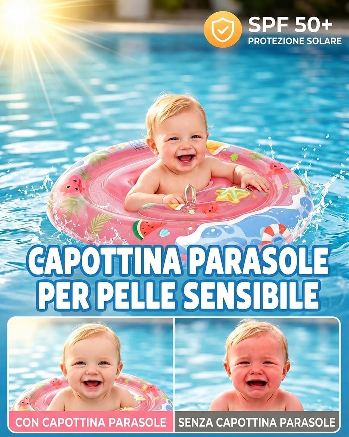 Bouée gonflable pour bébé avec siège, bouée gonflable de piscine pour enfants
