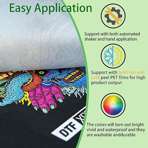 Miniatura 3 de Meuiosd Polvo de transferencia DTF  Polvo DTF adhesivo de transferencia digital blanco termofusible polvo adhesivo DTF para todas las impresoras DTF