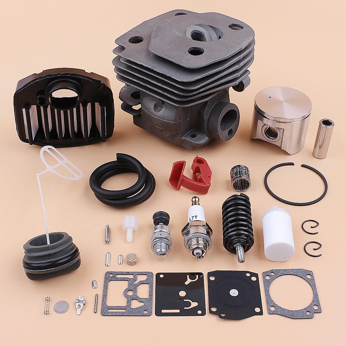 Kit de reparación de carburadores de pistón de cilindro de 47 mm para motosierra Jonsered CS2156 2159