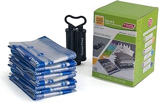 Magic Saver Bag, Sacchetti salvaspazio sottovuoto, Confezione da 8, Misura XXL 80 x 100 cm, Confezione Queen Buste sottovuoto piumoni