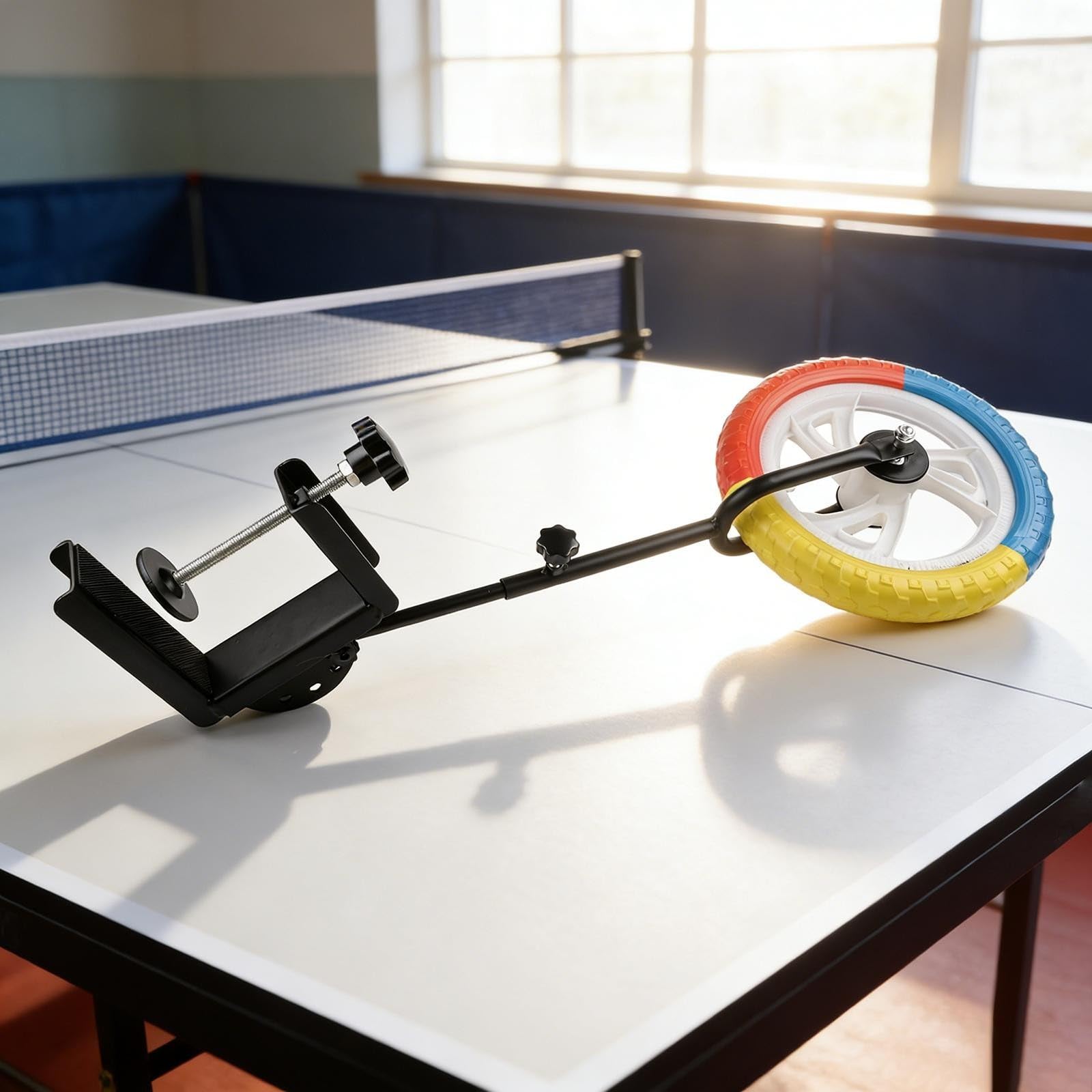 Attrezzo da ping pong con dispositivo Topspin regolabile, strumento retrattile per allenare la coordinazione e la muscolatura, portatile, con morsetto per principianti e giocatori avanzati