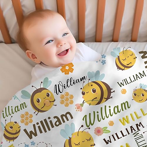 Vista 179 de Hyturtle Mantas de bebé personalizadas con nombre – Manta de camuflaje personalizada con nombre – Manta de forro polar verde camuflaje para niños