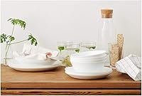 Vista 4 de IKEA Platos de vajilla de vidrio de ópalo templado de 6 piezas, color blanco (plato profundo, blanco20 cm)