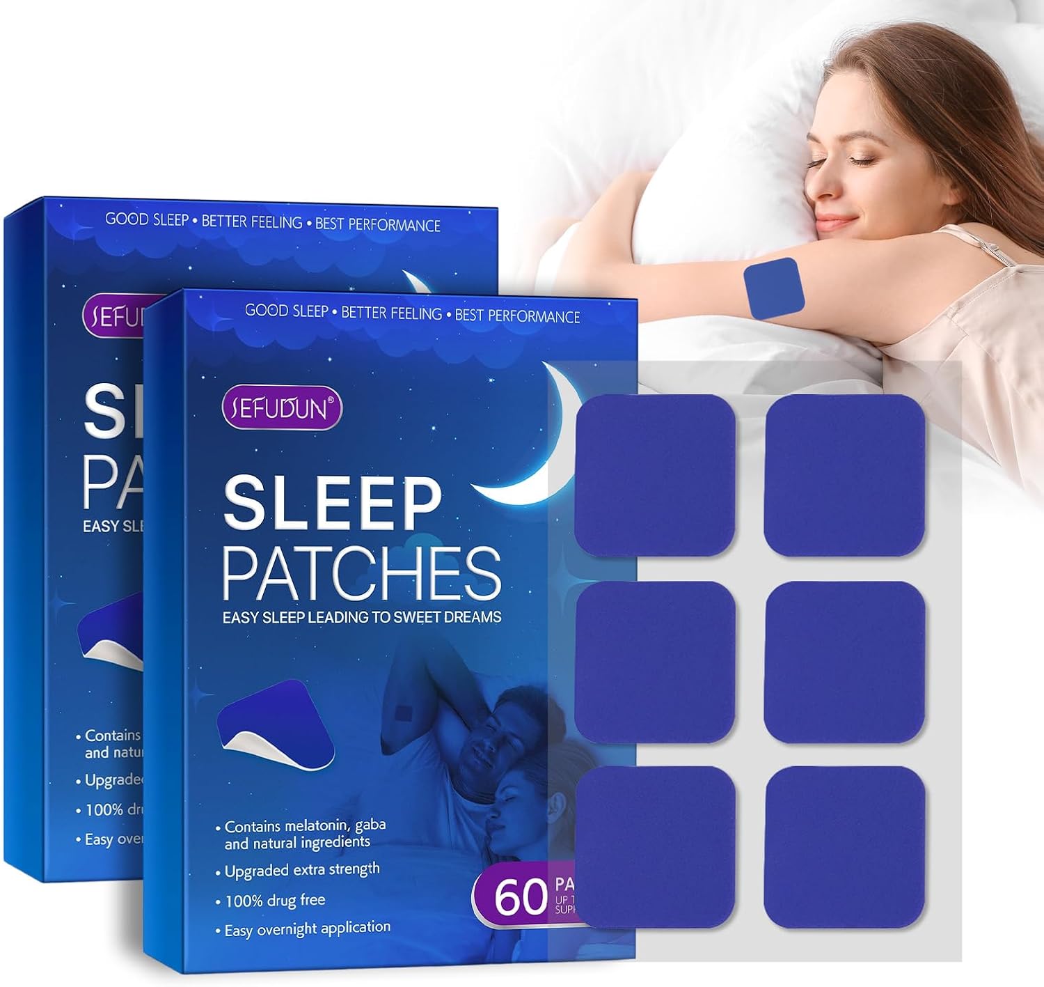 120Pcs Sleep Patches Sleep Support Patches Sleep Aids for Adults Insomnia-Better Natural Cruelty Free Sleep Help Skin-Sleeping Patches for Men and Women (Purple)