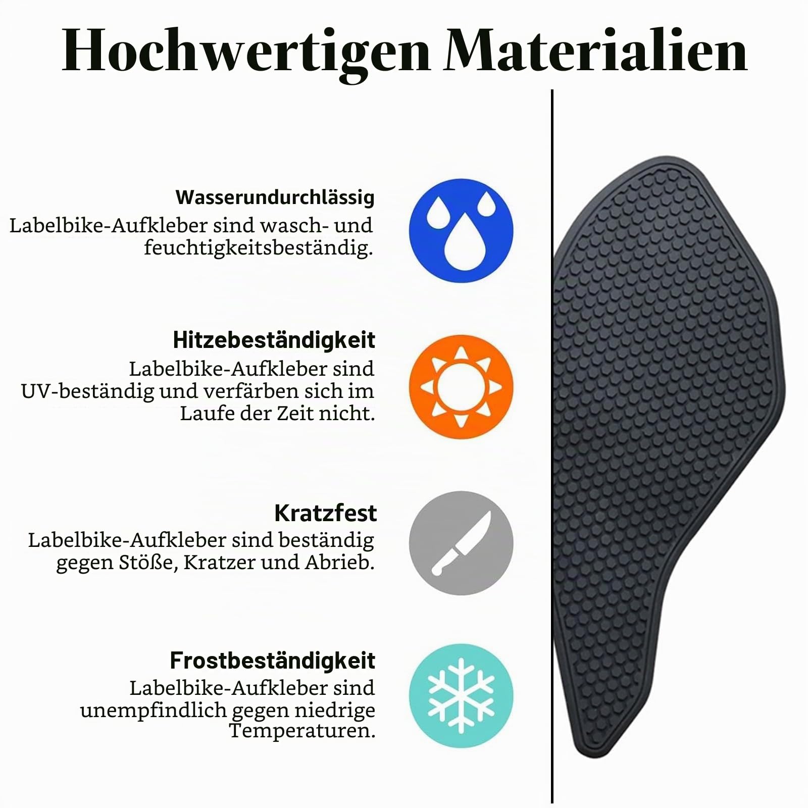3-teiliges Motorrad-Anti-Rutsch-Seiten-Tankpad, Schutzaufkleber, selbstklebend, Gas-Kniegriff, Traktionspad, Tankpad, kompatibel mit Triumph Daytona 675/R, Street Triple 765 R/RS