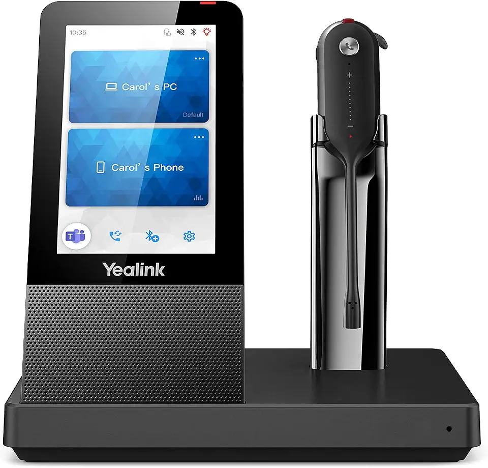 Yealink 34549 WH67 Standard UC DECT Wireless Headset with Touchscreen