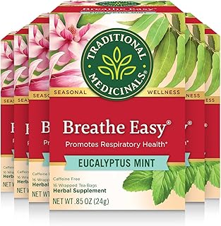 Traditional Medicinals Organic Breathe Easy Seasonal Tea, 16 Tea Bags (Pack of 6)