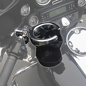 XMT-MOTO Universal Motorcycle 1.25" Handlebar Mount Drink Cup Holder Fit for Harley