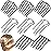 8 Pieces Hair Side Combs, Metal Hair Fork Clip Hair Pins for Buns Hair Updo U-Shape Hair Sticks for Women Hair Styling Tool Accessories