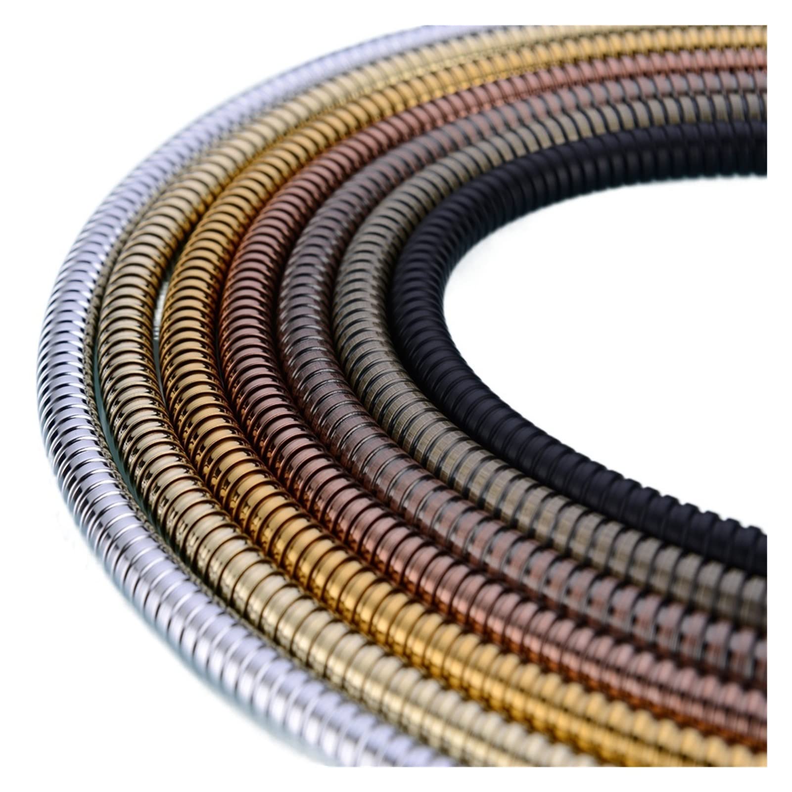 REMSEY Tubo Doccia ad Alta Pressione Tubo Doccia 150 cm Tubo Doccia in Acciaio Inox Tubo Flessibile for Il Tubo del Bagno del Tubo Flessibile Kindly (Color : Gold)