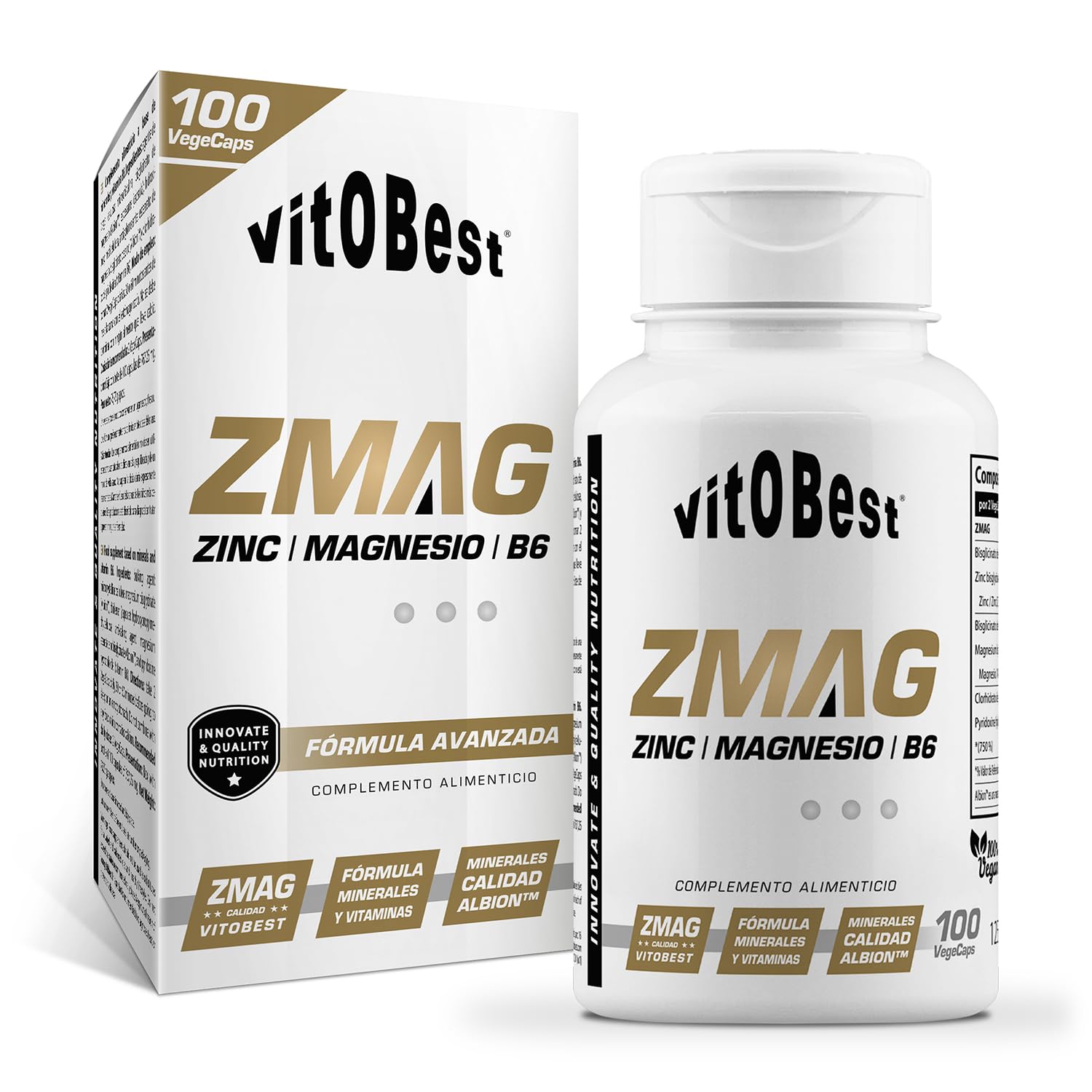 Vit.O.Best Zma 100 Caps 100 Capsulas 400 g