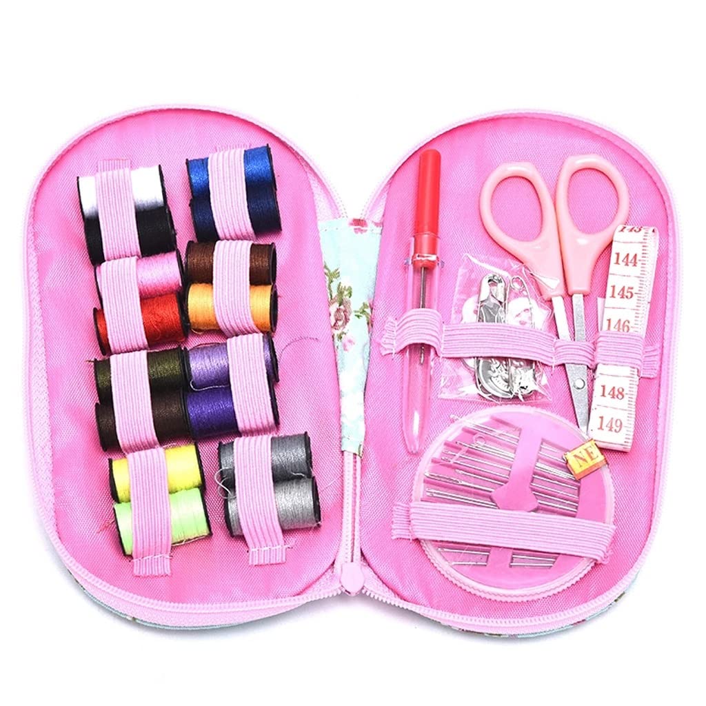 JFDBGU Conjunto de Caja de Costura de Mini Viaje portátil con Caja de Costura Coloridas Kit de Costura de Aguja Herramientas domésticas