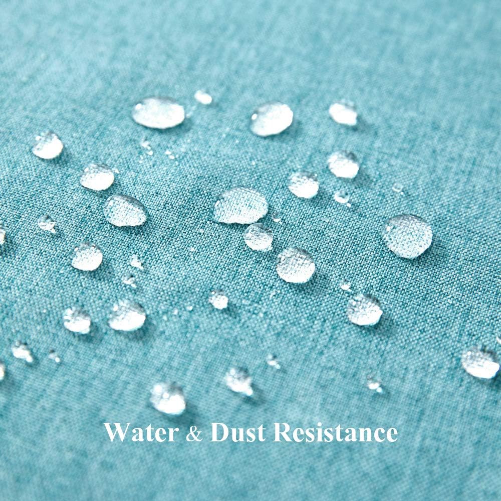 MIULEE Pack of 2 Decorative Outdoor Solid Waterproof Pillow Covers Turquoise Bundle Set of 2 Pillow Inserts 18x18