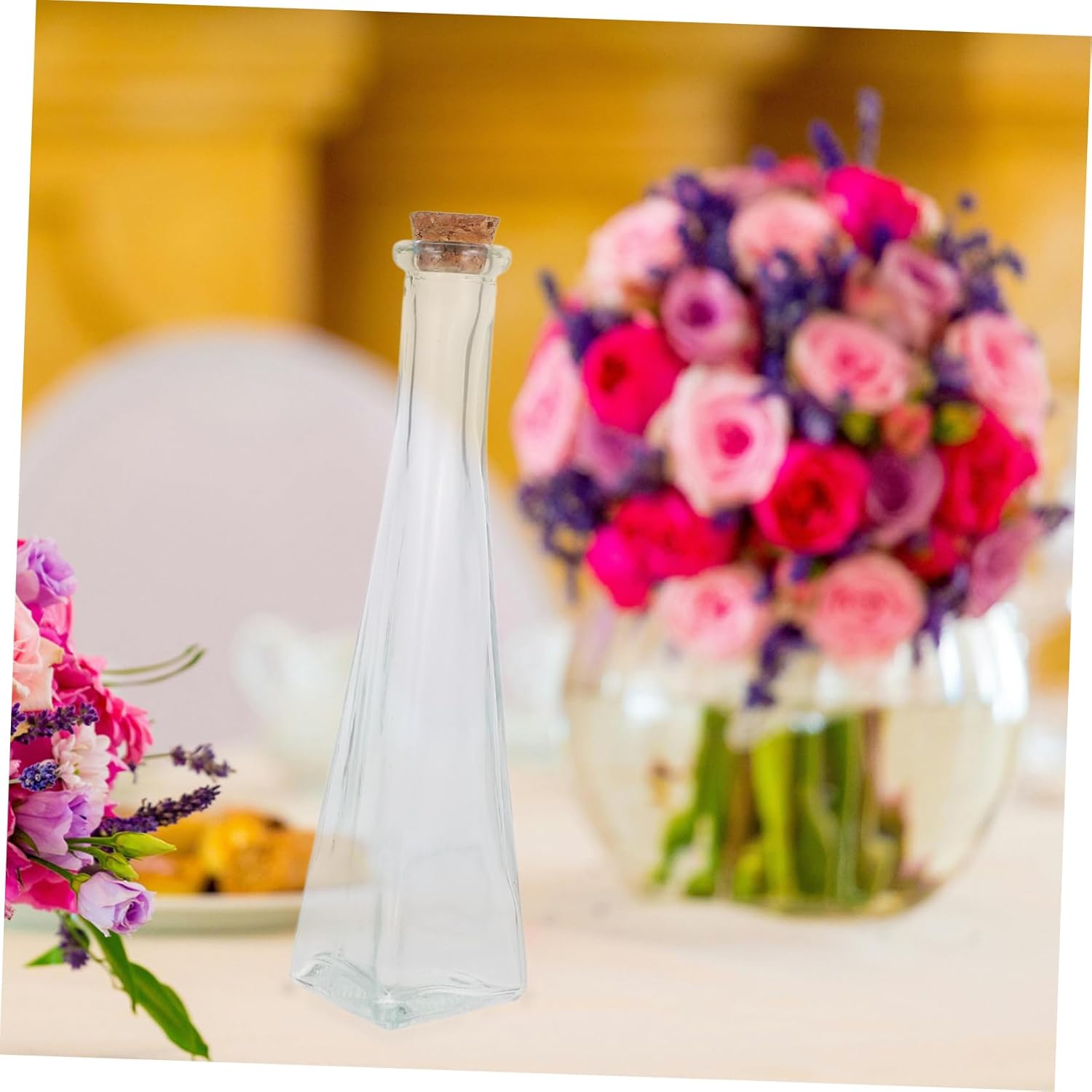 PRETYZOOM 3Pcs Decorative Glass Sand Ceremony Kit Honeymoon Keepsake Jars with Corks for Wedding Unity Rituals Bridal Shower Engagement Sand Containers for Cherished