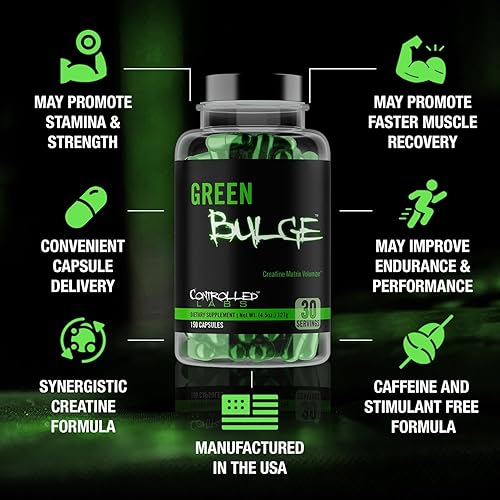 Miniatura 3 de Controlled Labs Suplemento Green Bulge volumen avanzado de matriz de creatina de 30 porciones mejora la fuerza la resistencia el rendimiento y la