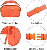 Vista 64 de Riñonera cruzada para mujeres y hombres, bolsa para cinturón para senderismo con correa ajustable, riñonera para correr, entrenamiento, deportes