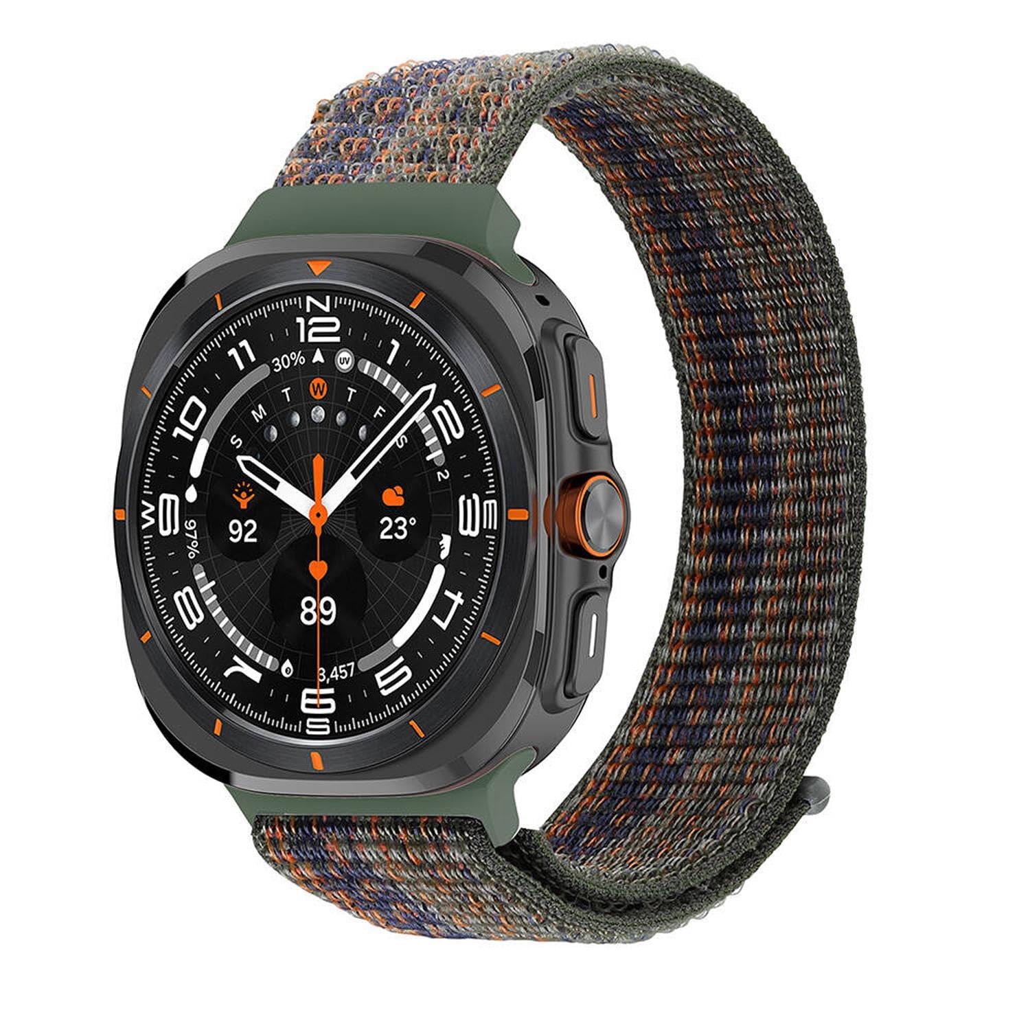 Microsonic Samsung Galaxy Watch Ultra 2025 Hasırlı için Kordon Woven Sport Loop Yeşil [Galaxy…