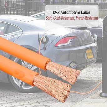 1.5KV High Voltage EV Wire New Energy Cable 100FT, 16/18/20 AWG Oxygen-Free Copper Conductor XLPE Cable For Automotive 0.5–10 Mm²(100ft,6AWG)