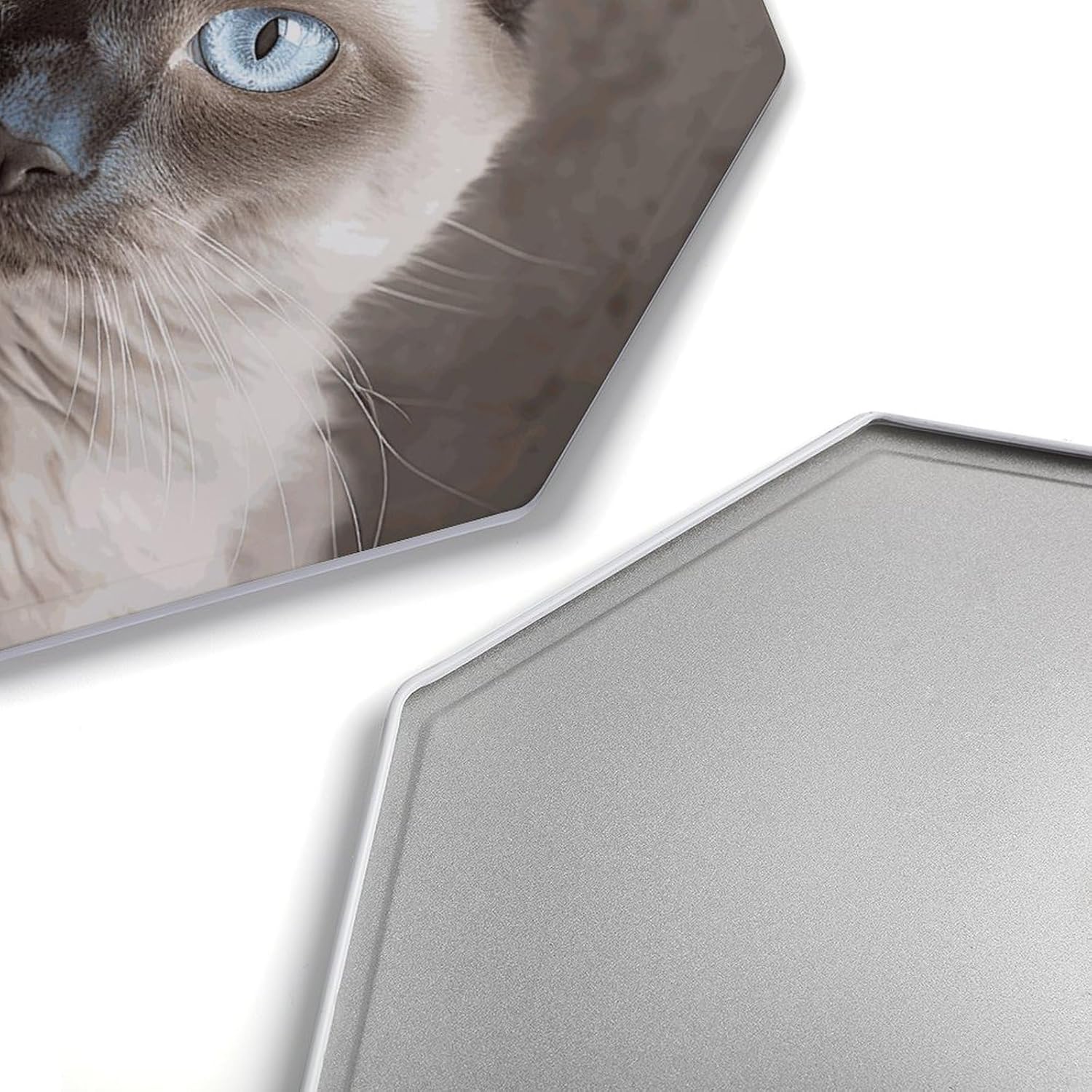Ctagon Metal Sign for Home, Modern Display Plate for Kitchen, Beautiful Siamese Cat Plates Accent Hanging Wall Decorations 3PCS for Living Room, Bedroom, Hallway, Hotel