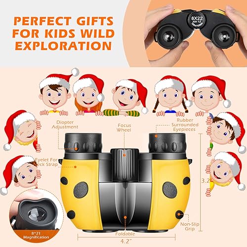 Miniatura 2 de Mini prismáticos compactos para niños  8 x 21 zoom niños binoculares juguete regalo a prueba de golpes para niños 3 4 5 6 7 8 9 10 11 12 13 años