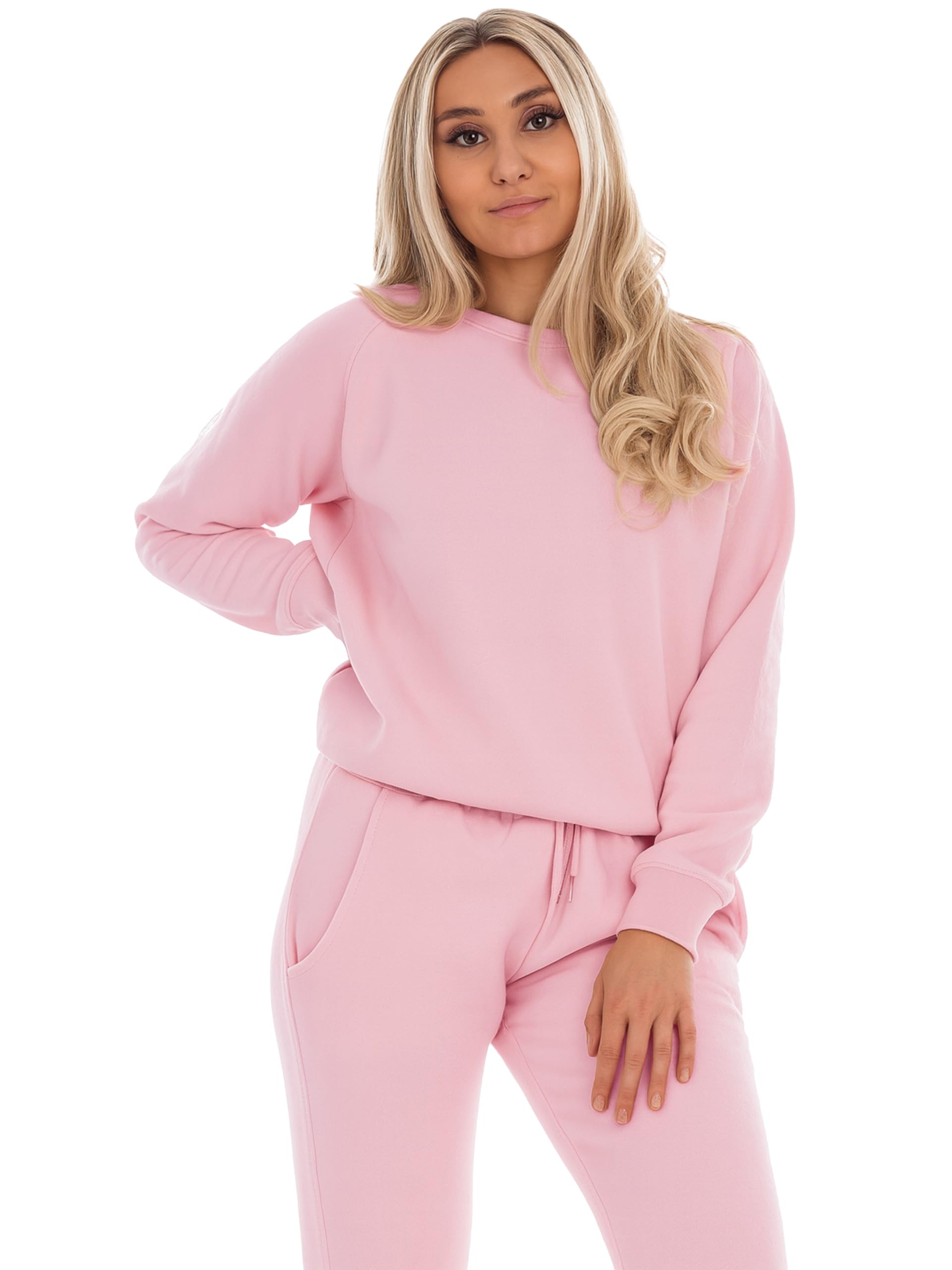 BRAND KRUZE Set tuta da donna girocollo a maniche lunghe e pantaloni casual elasticizzati