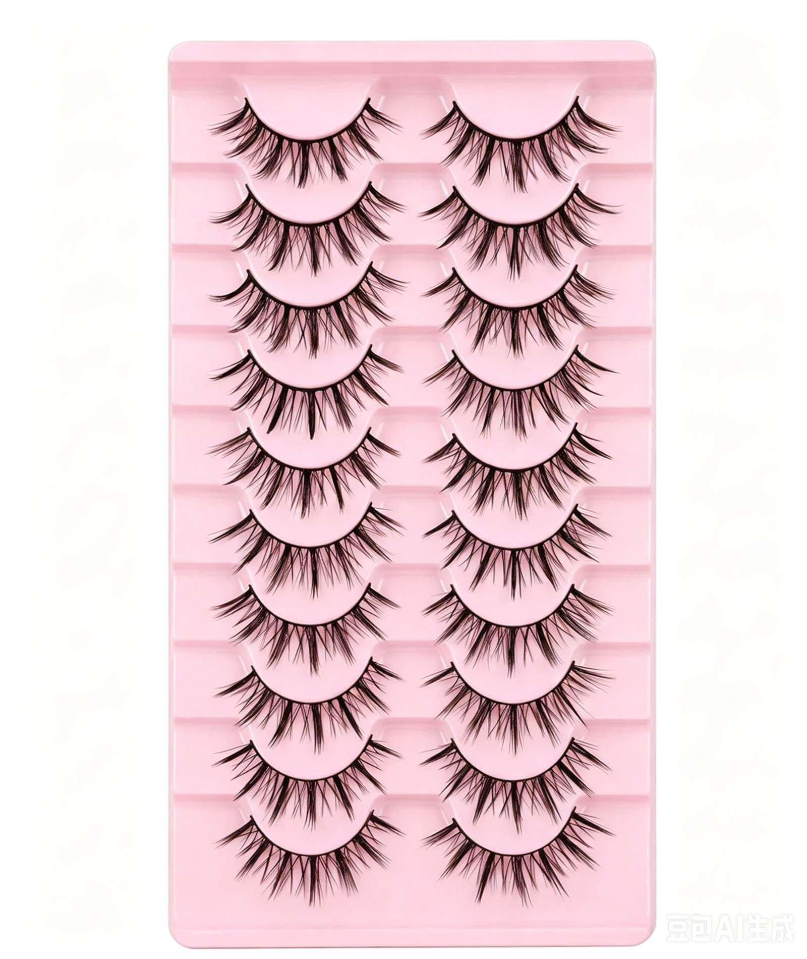 10 Pairs Eye Lashes for Women, False Eyelashes, Natural Sunflower Lashes for Daily Makeup and Special Occasions, Easy to Apply Fake Lashes, DIY Eyelash Extension Kit(Style 2)-picture-42