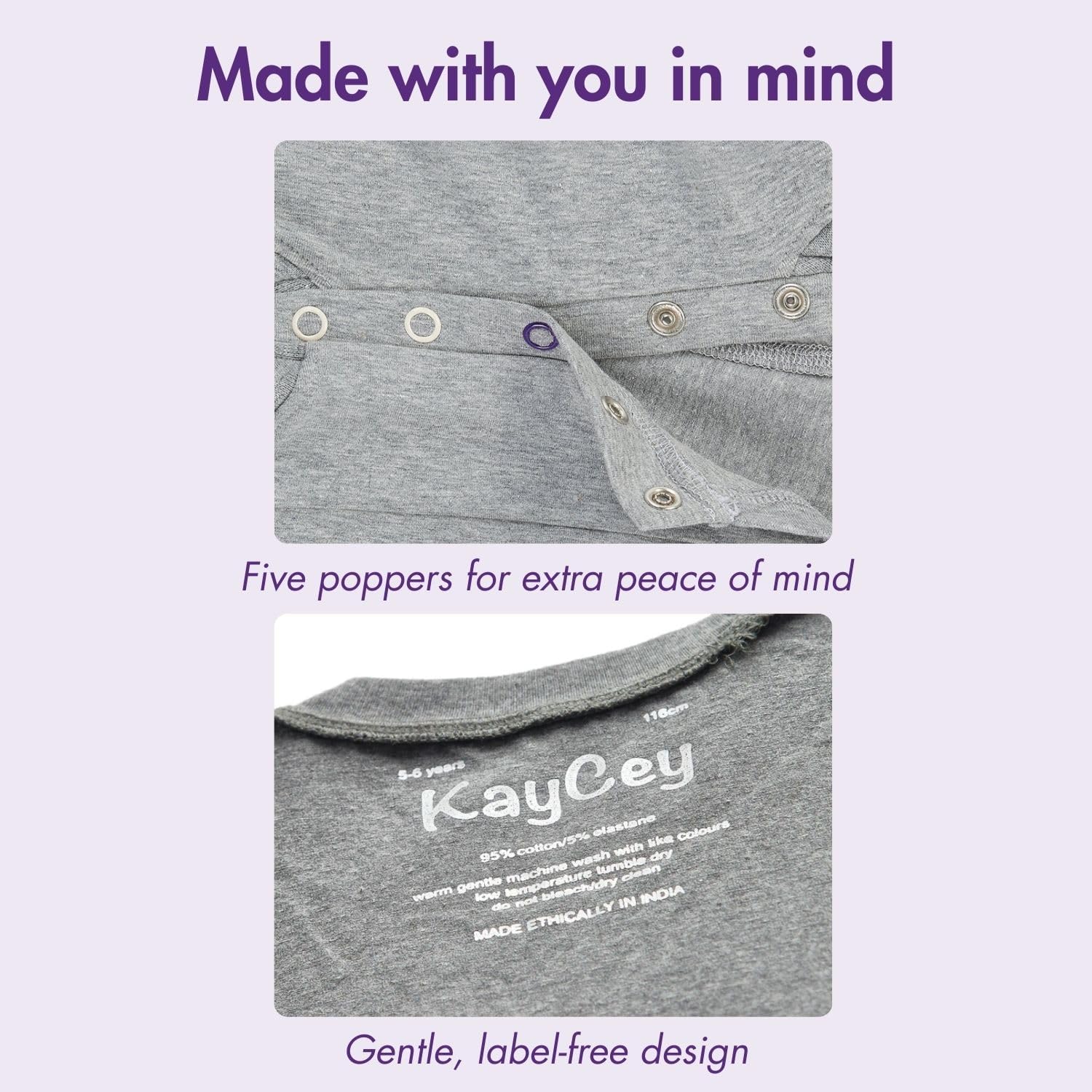 Kaycey Sleeveless Popper Vest For People with Special Needs, Adaptive Bodysuit Romper, Snap Closure, AZO-free Soft Cotton