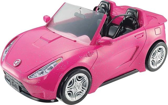 Barbie Glam Convertible Sports, Toy Vehicle for Doll, Pink Car, DVX59 - Amazon Exclusive
