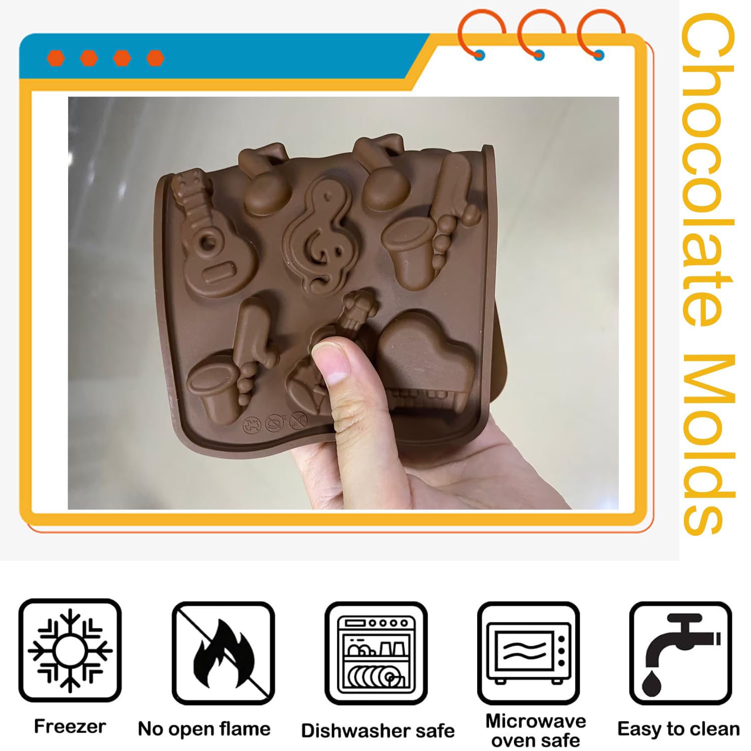 molds限定　rakuda ブラウン Amazon.com: YIMINGMOLD 2Pcs Musical Instrument Silicone Chocolate