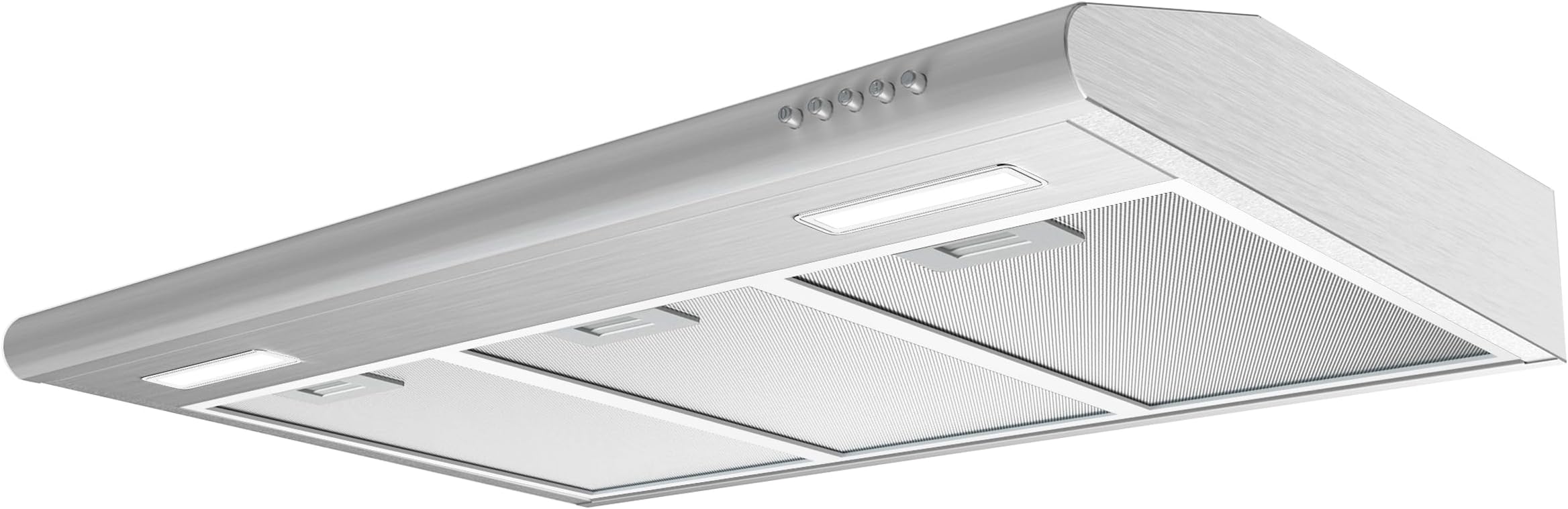 Under Cabinet Range Hood 30 inch Vent Hood for Kitchen with 3 Speed Exhaust Fan, Ducted and Ductless Convertible, Stainless Steel