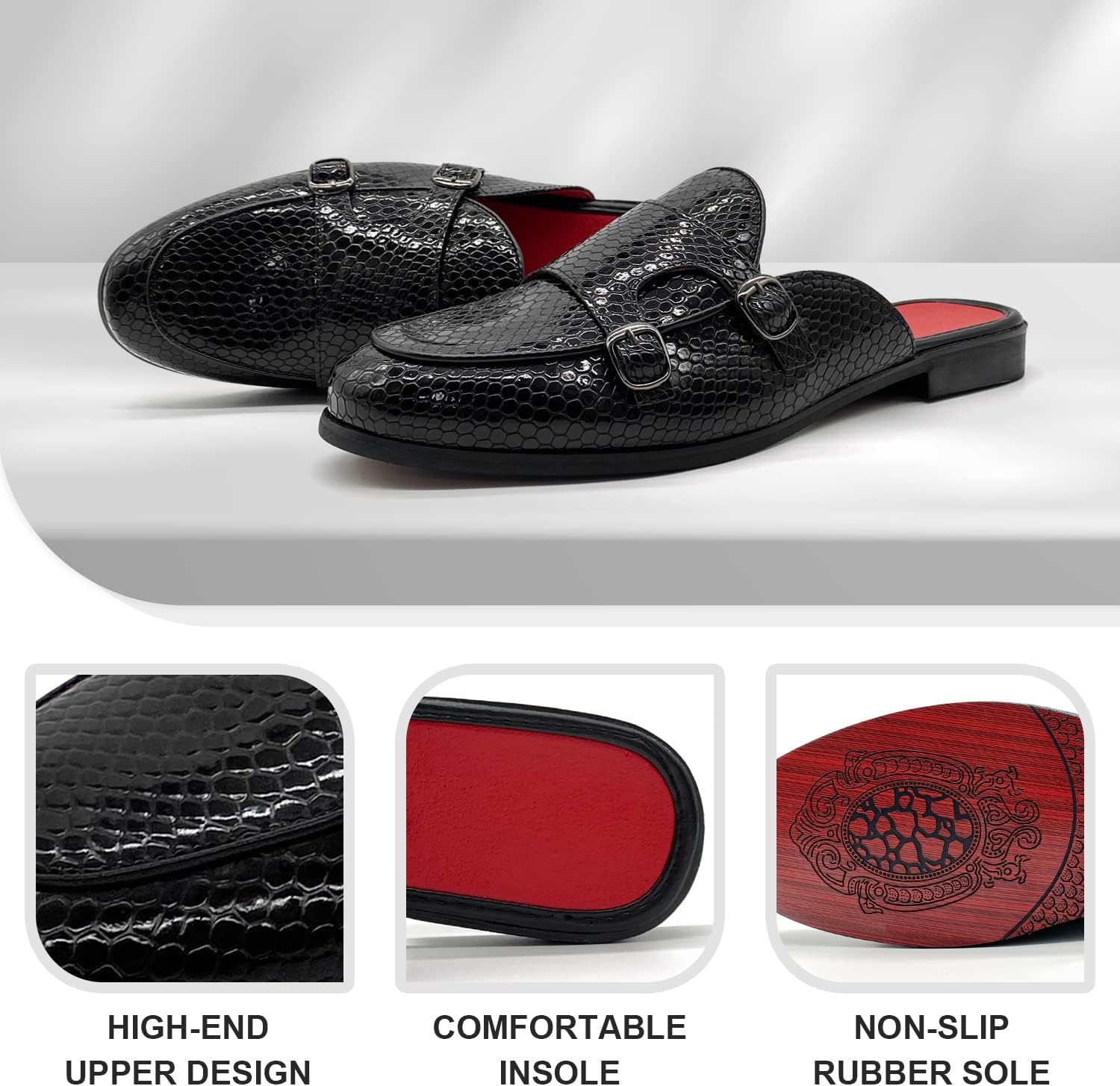 MHB Men's Mule Stylish Backless Slip-On Loafer Casual Dress Sandal Shoes Fashionable Slipper for Men Plus Size 7-13 - Image 5